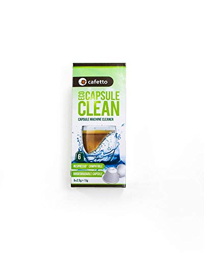 Cafetto Organic Eco Capsule Cleaner for Nespresso Original Line machines 6 Cleaning pods