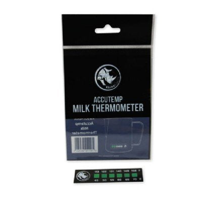 Rhino Milk Coffee Thermometer Sticker - Accutemp Adhesive Thermometer for Milk, Coffee