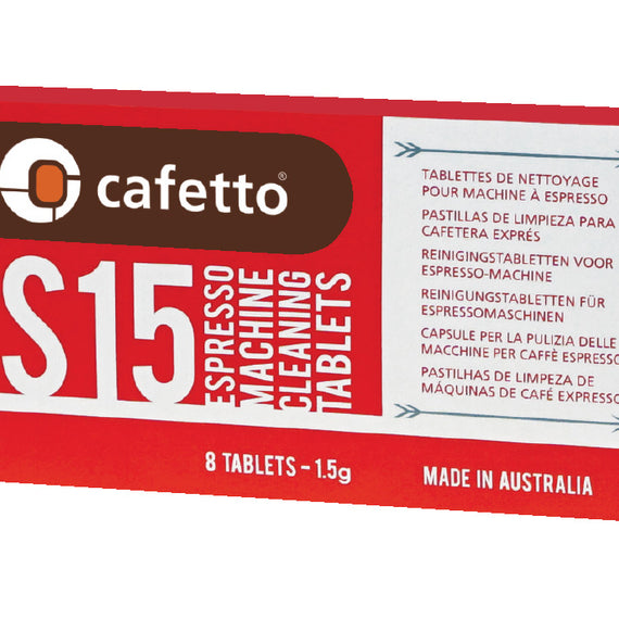 Cafetto S15 High Performance Espresso Machine Cleaning Tablets (8 Tablets Blister)